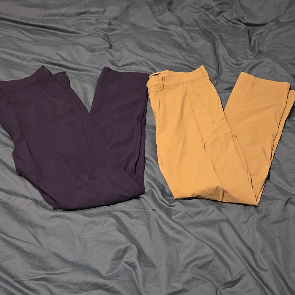 Jcrew 484 Slim Tech Pants 2 pairs